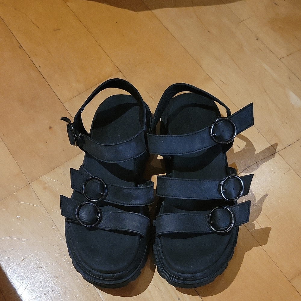 Skechers Black SandaLs Jammers Lite Poppin' 2.0